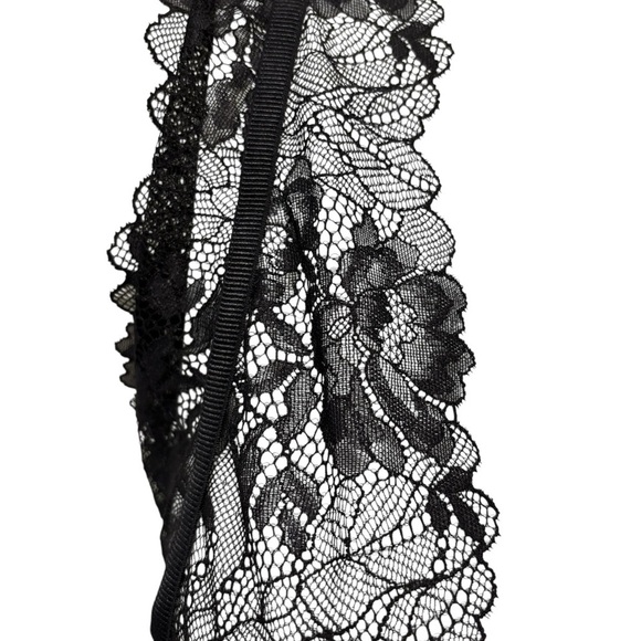 Torrid Curve Black Chantilly Lace Strappy Halter Bodysuit Lingerie 2X Coquette - Picture 6 of 9